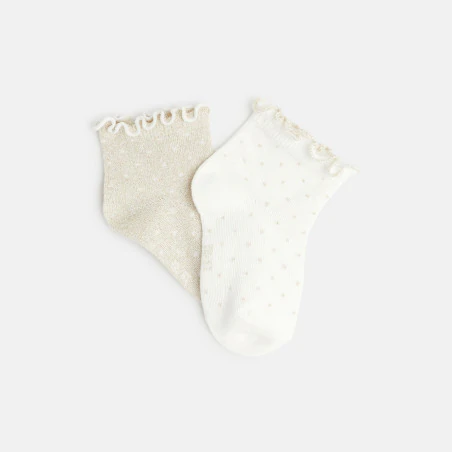 Socquettes (lot de 2) blanc bébé fille