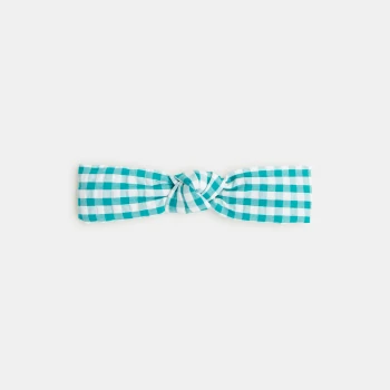 Headband imprimé graphique vert bébé fille