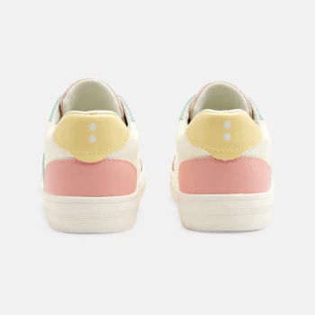 Baskets street basses rose et vert fille