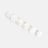 Baby girl's white floral elastic headband