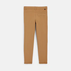 Pantalon chino uni marron...