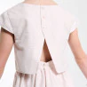 Robe chic en coton et lin irisé rose nude Fille