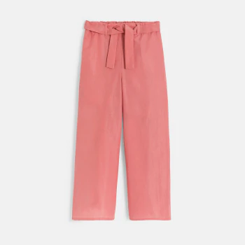 Women's wide-leg belted trousers