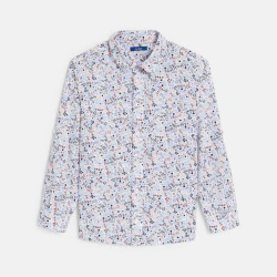 Chemise imprimée bleu Garçon