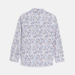 Chemise imprimée bleu Garçon