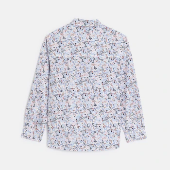 Chemise imprimée bleu Garçon