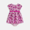 Baby girl's elegant purple bow dress