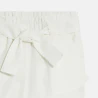 Baby girl's white high-rise flowing trousers