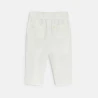 Baby girl's white high-rise flowing trousers