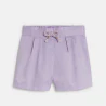 Baby girl's chic mauve shorts with darts