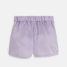 Short chic à pinces mauve bébé fille