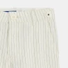 Boy's striped ecru Bermuda shorts