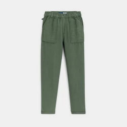 Boy's khaki relaxed trousers