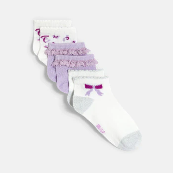 Girl's patterned trainer socks (set of 3)