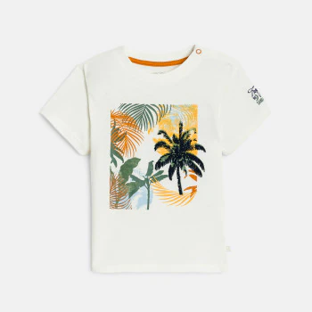 T-shirt palmiers blanc bébé garçon