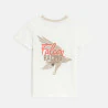 T-shirt manches courtes motif faucon blanc Garçon