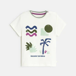 Baby boy's white palm tree T-shirt