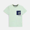 Boy's aqua green short-sleeve T-shirt