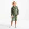 Boy's khaki baseball jacket sweatshirt