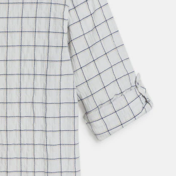 Boy's white checked shirt