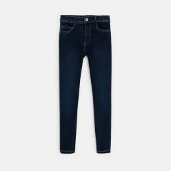 Boys' navy blue raw denim skinny jeans