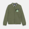 Boy's khaki baseball jacket sweatshirt