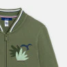 Boy's khaki baseball jacket sweatshirt