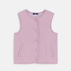 Girl's mauve sleeveless sweatshirt