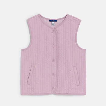 Girl's mauve sleeveless sweatshirt