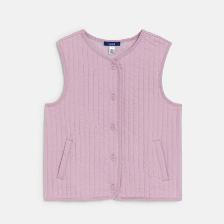 Girl's mauve sleeveless sweatshirt