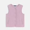 Girl's mauve sleeveless sweatshirt