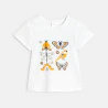 Baby girl's brown textured insect t-shirt