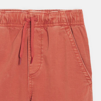  Pantalon cargo en toile lavée orange Garçon