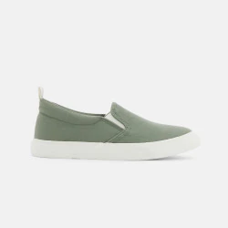 Boy's green slip-on trainers