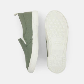 Boy's green slip-on trainers