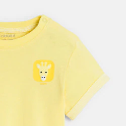 Baby boy's yellow motif...