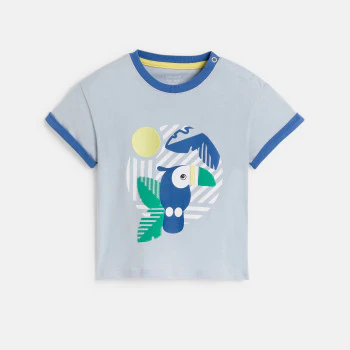 Baby boy's blue animal T-shirt