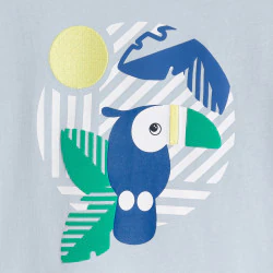 Baby boy's blue animal T-shirt