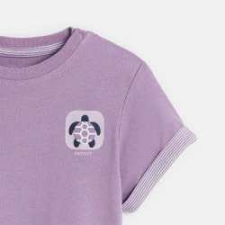 Baby boy's violet motif...