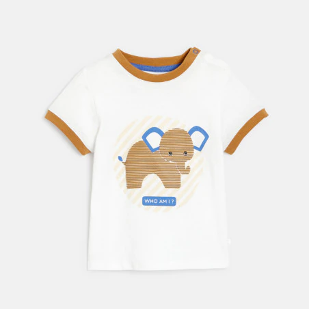 T-shirt éléphant marron bébé garçon