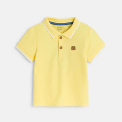 Polo maille piquée jaune bébé garçon