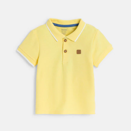 Polo maille piquée jaune bébé garçon