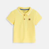 Polo maille piquée jaune bébé garçon