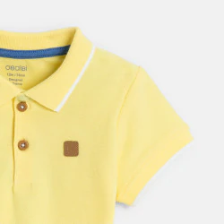 Polo maille piquée jaune...