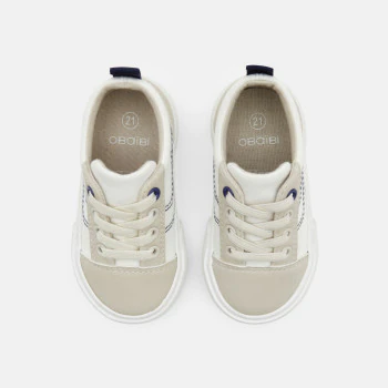 Baby boy's beige low-top trainers