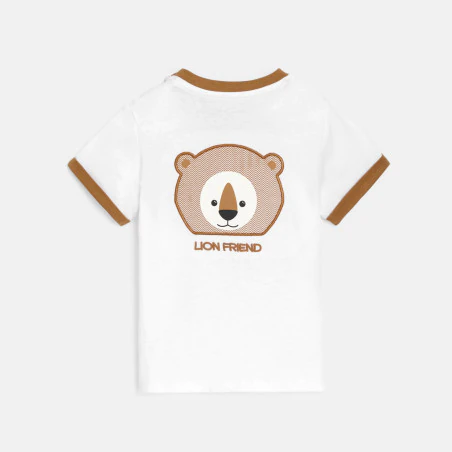 T-shirt animal blanc bébé garçon