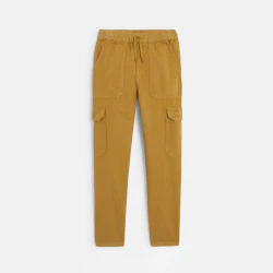 Pantalon chino en toile jaune ocre Garçon