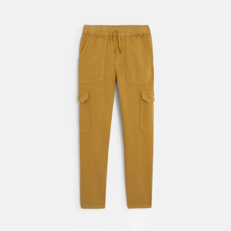 Pantalon chino en toile jaune ocre Garçon