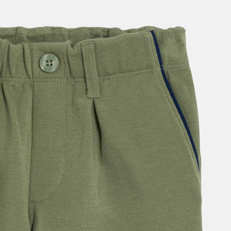 Boy's pique knit jersey Bermuda shorts