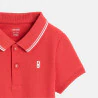 Polo maille piquée uni rouge bébé garçon